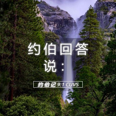Picture 05 - 约 伯 记 9:1 CUVS - 约 伯 回 答 说 - Bible Verse Picture