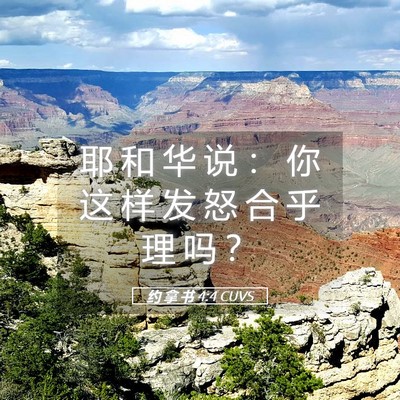 Picture 05 - 约 拿 书 4:4 CUVS - 耶 和 华 说 ： 你 这 样 发 怒 合 乎 - Bible Verse Picture