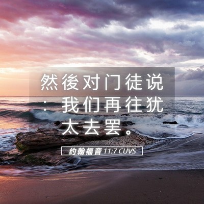 Picture 05 - 约 翰 福 音 11:7 CUVS - 然 後 对 门 徒 说 ： 我 们 再 往 犹 - Bible Verse Picture