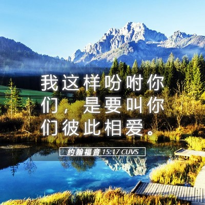 Picture 05 - 约 翰 福 音 15:17 CUVS - 我 这 样 吩 咐 你 们 ， 是 要 叫 你 - Bible Verse Picture