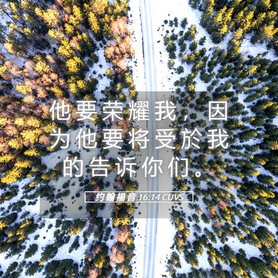 Picture 05 - 约 翰 福 音 16:14 CUVS - 他 要 荣 耀 我 ， 因 为 他 要 将 受 - Bible Verse Picture