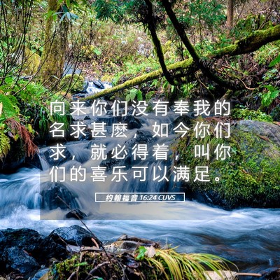 Picture 05 - 约 翰 福 音 16:24 CUVS - 向 来 你 们 没 有 奉 我 的 名 求 甚 - Bible Verse Picture