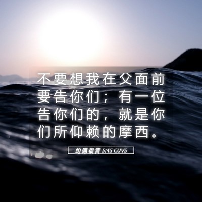 Picture 05 - 约 翰 福 音 5:45 CUVS - 不 要 想 我 在 父 面 前 要 告 你 们 - Bible Verse Picture