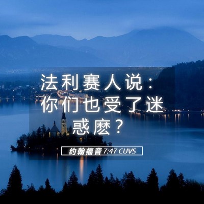 Picture 05 - 约 翰 福 音 7:47 CUVS - 法 利 赛 人 说 ： 你 们 也 受 了 迷 - Bible Verse Picture