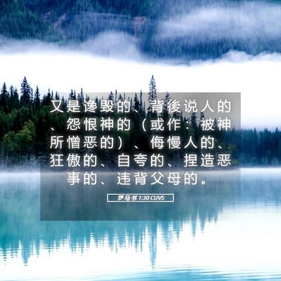 Picture 05 - 罗 马 书 1:30 CUVS - 又 是 谗 毁 的 、 背 後 说 人 的 、 - Bible Verse Picture