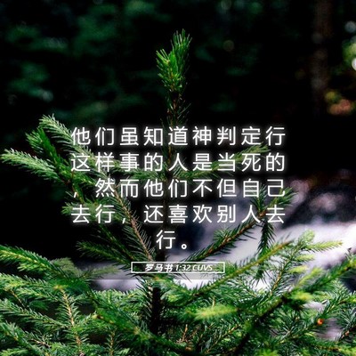 Picture 05 - 罗 马 书 1:32 CUVS - 他 们 虽 知 道 神 判 定 行 这 样 事 - Bible Verse Picture