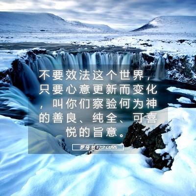 Picture 05 - 罗 马 书 12:2 CUVS - 不 要 效 法 这 个 世 界 ， 只 要 心 - Bible Verse Picture