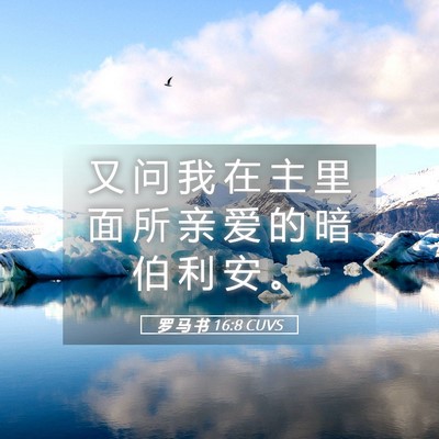 Picture 05 - 罗 马 书 16:8 CUVS - 又 问 我 在 主 里 面 所 亲 爱 的 暗 - Bible Verse Picture