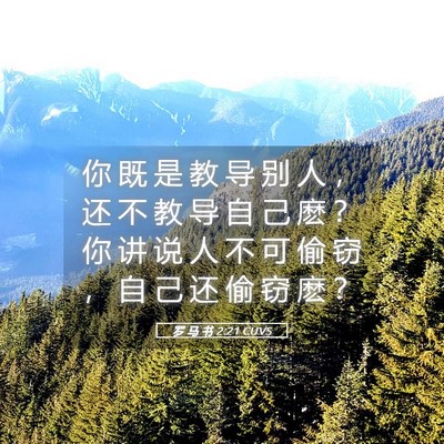Picture 05 - 罗 马 书 2:21 CUVS - 你 既 是 教 导 别 人 ， 还 不 教 导 - Bible Verse Picture