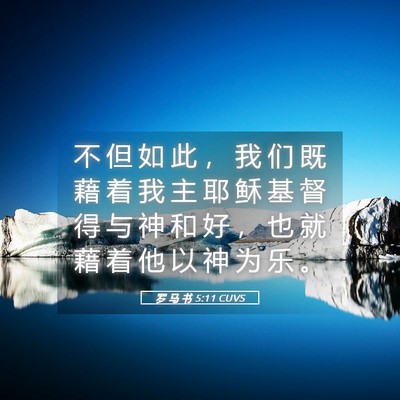 Picture 05 - 罗 马 书 5:11 CUVS - 不 但 如 此 ， 我 们 既 藉 着 我 主 - Bible Verse Picture