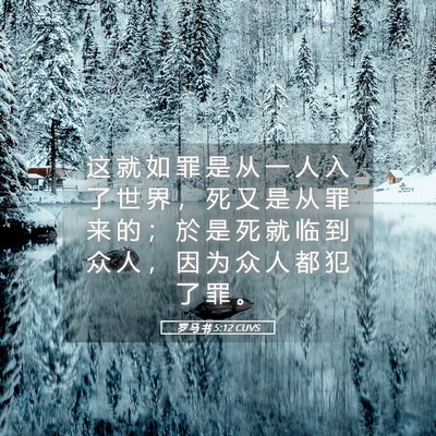 Picture 05 - 罗 马 书 5:12 CUVS - 这 就 如 罪 是 从 一 人 入 了 世 界 - Bible Verse Picture