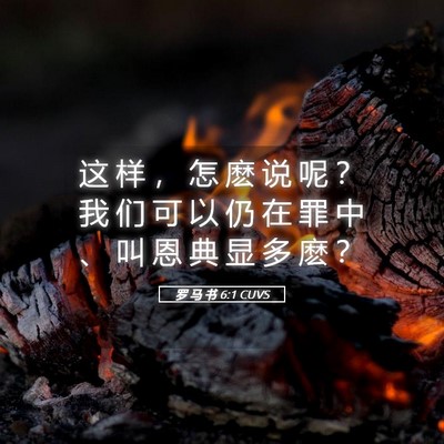 Picture 05 - 罗 马 书 6:1 CUVS - 这 样 ， 怎 麽 说 呢 ？ 我 们 可 以 - Bible Verse Picture
