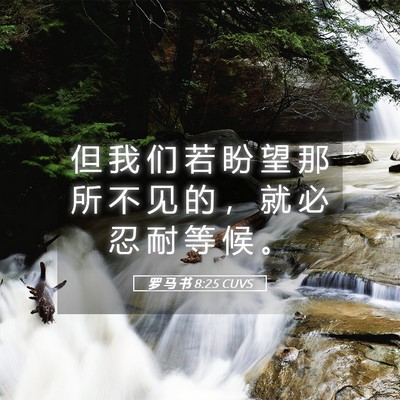 Picture 05 - 罗 马 书 8:25 CUVS - 但 我 们 若 盼 望 那 所 不 见 的 ， - Bible Verse Picture