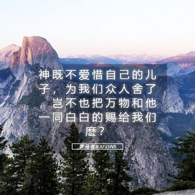 Picture 05 - 罗 马 书 8:32 CUVS - 神 既 不 爱 惜 自 己 的 儿 子 ， 为 - Bible Verse Picture