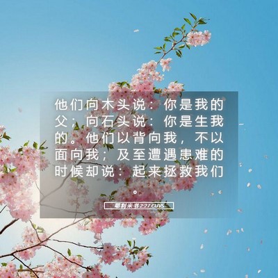 Picture 05 - 耶 利 米 书 2:27 CUVS - 他 们 向 木 头 说 ： 你 是 我 的 父 - Bible Verse Picture