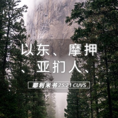Picture 05 - 耶 利 米 书 25:21 CUVS - 以 东 、 摩 押 、 亚 扪 人 - Bible Verse Picture