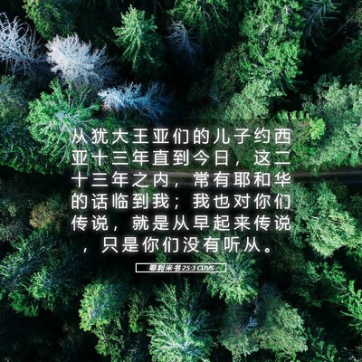 Picture 05 - 耶 利 米 书 25:3 CUVS - 从 犹 大 王 亚 们 的 儿 子 约 西 亚 - Bible Verse Picture