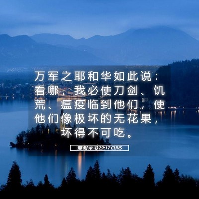 Picture 05 - 耶 利 米 书 29:17 CUVS - 万 军 之 耶 和 华 如 此 说 ： 看 哪 - Bible Verse Picture