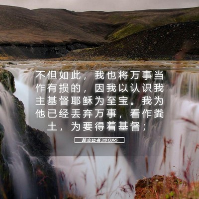 Picture 05 - 腓 立 比 书 3:8 CUVS - 不 但 如 此 ， 我 也 将 万 事 当 作 - Bible Verse Picture