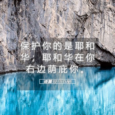 Picture 05 - 诗 篇 121:5 CUVS - 保 护 你 的 是 耶 和 华 ； 耶 和 华 - Bible Verse Picture