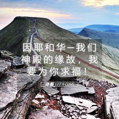 Picture 05 - 诗 篇 122:9 CUVS - 因 耶 和 华 ─ 我 们 神 殿 的 缘 故 - Bible Verse Picture