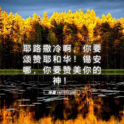 Picture 05 - 诗 篇 147:12 CUVS - 耶 路 撒 冷 啊 ， 你 要 颂 赞 耶 和 - Bible Verse Picture
