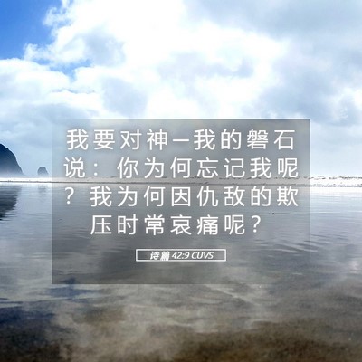 Picture 05 - 诗 篇 42:9 CUVS - 我 要 对 神 ─ 我 的 磐 石 说 ： 你 - Bible Verse Picture