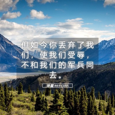 Picture 05 - 诗 篇 44:9 CUVS - 但 如 今 你 丢 弃 了 我 们 ， 使 我 - Bible Verse Picture