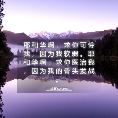 Picture 05 - 诗 篇 6:2 CUVS - 耶 和 华 啊 ， 求 你 可 怜 我 ， 因 - Bible Verse Picture