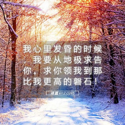 Picture 05 - 诗 篇 61:2 CUVS - 我 心 里 发 昏 的 时 候 ， 我 要 从 - Bible Verse Picture