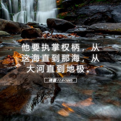 Picture 05 - 诗 篇 72:8 CUVS - 他 要 执 掌 权 柄 ， 从 这 海 直 到 - Bible Verse Picture