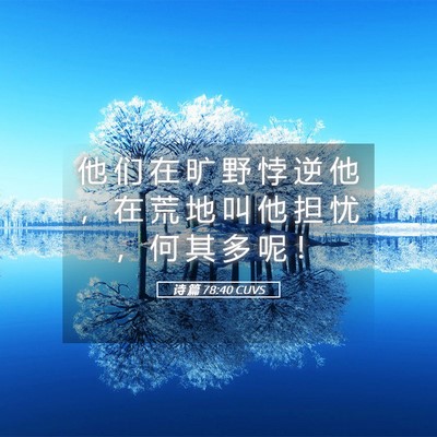 Picture 05 - 诗 篇 78:40 CUVS - 他 们 在 旷 野 悖 逆 他 ， 在 荒 地 - Bible Verse Picture