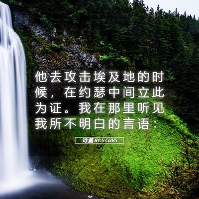 Picture 05 - 诗 篇 81:5 CUVS - 他 去 攻 击 埃 及 地 的 时 候 ， 在 - Bible Verse Picture