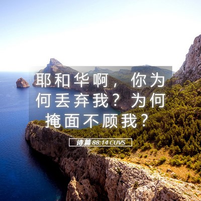 Picture 05 - 诗 篇 88:14 CUVS - 耶 和 华 啊 ， 你 为 何 丢 弃 我 ？ - Bible Verse Picture