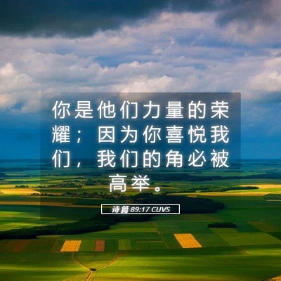 Picture 05 - 诗 篇 89:17 CUVS - 你 是 他 们 力 量 的 荣 耀 ； 因 为 - Bible Verse Picture