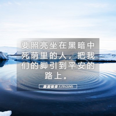 Picture 05 - 路 加 福 音 1:79 CUVS - 要 照 亮 坐 在 黑 暗 中 死 荫 里 的 - Bible Verse Picture