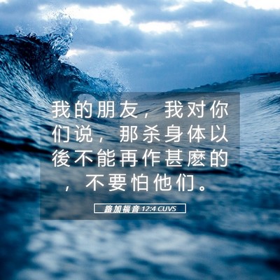Picture 05 - 路 加 福 音 12:4 CUVS - 我 的 朋 友 ， 我 对 你 们 说 ， 那 - Bible Verse Picture
