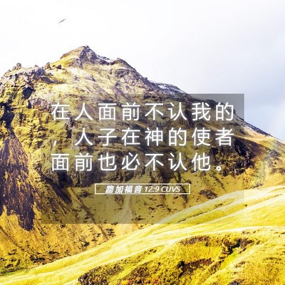 Picture 05 - 路 加 福 音 12:9 CUVS - 在 人 面 前 不 认 我 的 ， 人 子 在 - Bible Verse Picture