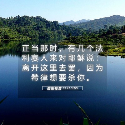 Picture 05 - 路 加 福 音 13:31 CUVS - 正 当 那 时 ， 有 几 个 法 利 赛 人 - Bible Verse Picture