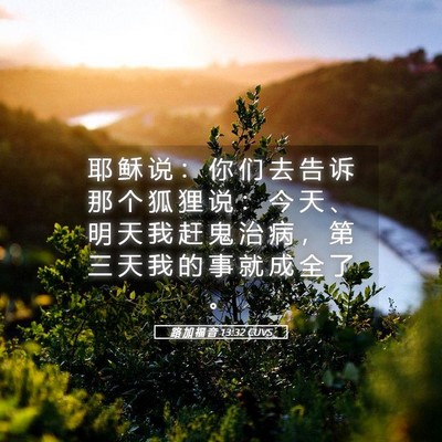 Picture 05 - 路 加 福 音 13:32 CUVS - 耶 稣 说 ： 你 们 去 告 诉 那 个 狐 - Bible Verse Picture