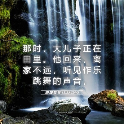 Picture 05 - 路 加 福 音 15:25 CUVS - 那 时 ， 大 儿 子 正 在 田 里 。 他 - Bible Verse Picture