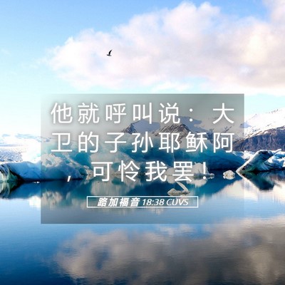 Picture 05 - 路 加 福 音 18:38 CUVS - 他 就 呼 叫 说 ： 大 卫 的 子 孙 耶 - Bible Verse Picture