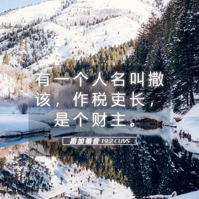 Picture 05 - 路 加 福 音 19:2 CUVS - 有 一 个 人 名 叫 撒 该 ， 作 税 吏 - Bible Verse Picture