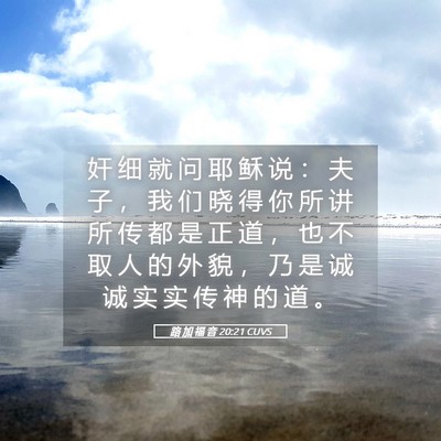Picture 05 - 路 加 福 音 20:21 CUVS - 奸 细 就 问 耶 稣 说 ： 夫 子 ， 我 - Bible Verse Picture