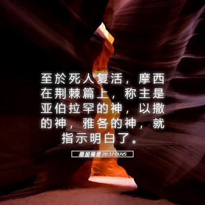 Picture 05 - 路 加 福 音 20:37 CUVS - 至 於 死 人 复 活 ， 摩 西 在 荆 棘 - Bible Verse Picture