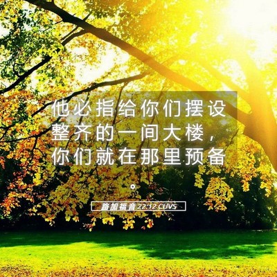 Picture 05 - 路 加 福 音 22:12 CUVS - 他 必 指 给 你 们 摆 设 整 齐 的 一 - Bible Verse Picture