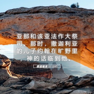 Picture 05 - 路 加 福 音 3:2 CUVS - 亚 那 和 该 亚 法 作 大 祭 司 。 那 - Bible Verse Picture