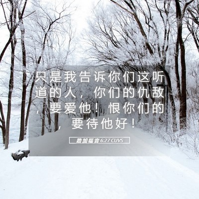 Picture 05 - 路 加 福 音 6:27 CUVS - 只 是 我 告 诉 你 们 这 听 道 的 人 - Bible Verse Picture