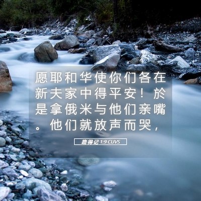 Picture 05 - 路 得 记 1:9 CUVS - 愿 耶 和 华 使 你 们 各 在 新 夫 家 - Bible Verse Picture