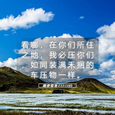 Picture 05 - 阿 摩 司 书 2:13 CUVS - 看 哪 ， 在 你 们 所 住 之 地 ， 我 - Bible Verse Picture